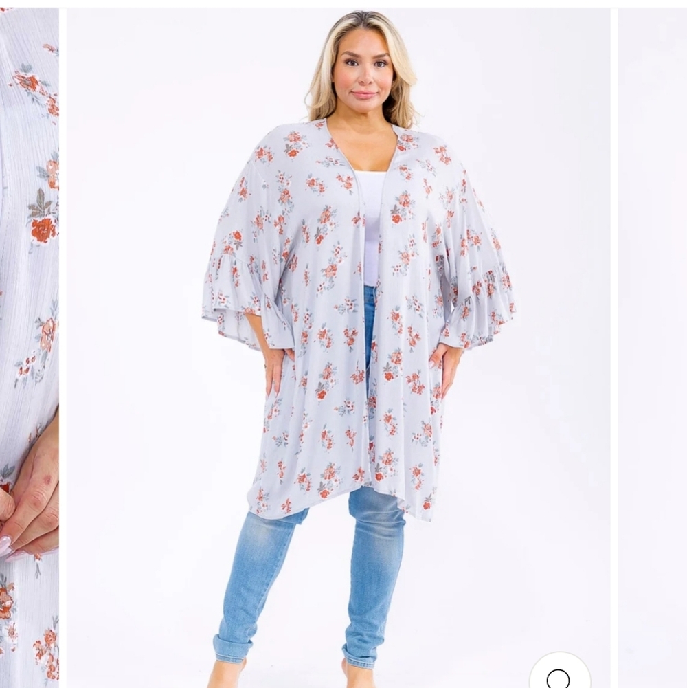 Floral Print Women's Top - Picture 3 of 5